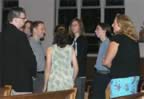 Milling around at the rehearsal (28kb)