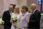 Bride & groom with Matt's parents (26kb)