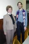 Thomas with the Rev. Adrian Stair (27kb)